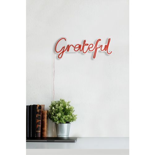 Wallity Ukrasna plastična LED rasvjeta, Grateful - Red slika 13