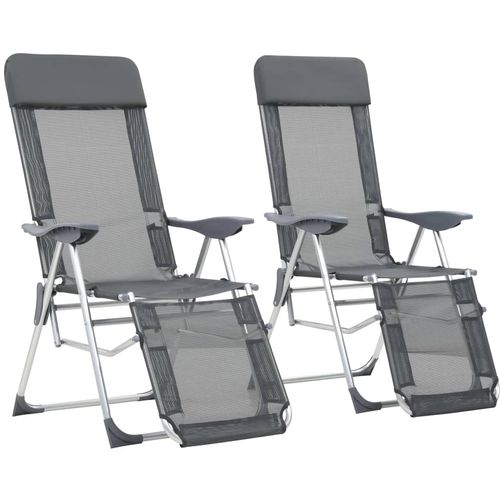 Sklopive stolice za kampiranje 2 kom zelene aluminijske slika 1