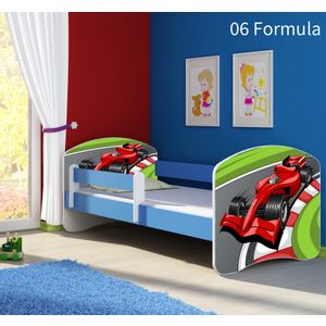 Dječji krevet ACMA s motivom, bočna plava 180x80 cm - 06 Formula 1