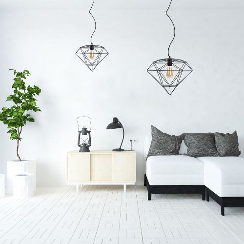 TOOLIGHT VISEĆA SVJETILJKA DIAMOND METAL LOFT BLACK APP563-1CP slika 13