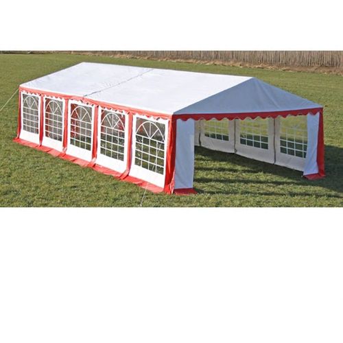 Pokrivač šatora za zabave i bočni paneli 10 x 5 m Crveni i bijeli slika 5