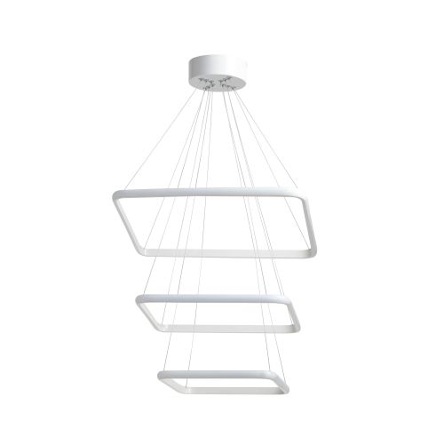 Trinity Square Set - White Body, White Light White Chandelier slika 3