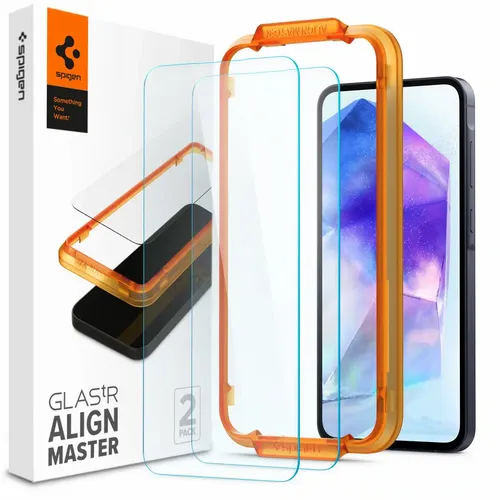 Spigen - Glas.tR Align Master (2 kom) za Samsung Galaxy A55 5G - Prozirni slika 1