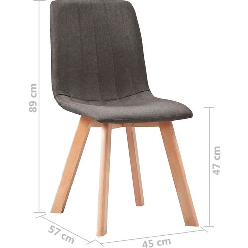 Blagovaonske stolice od tkanine 4 kom smeđe-sive slika 20