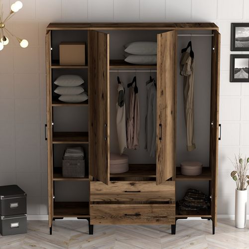 Kumsal STS - Walnut Walnut Wardrobe slika 2