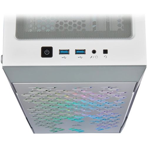 CORSAIR iCUE 220T RGB Airflow Tempered Glass Mid-Tower Smart Case — White slika 4