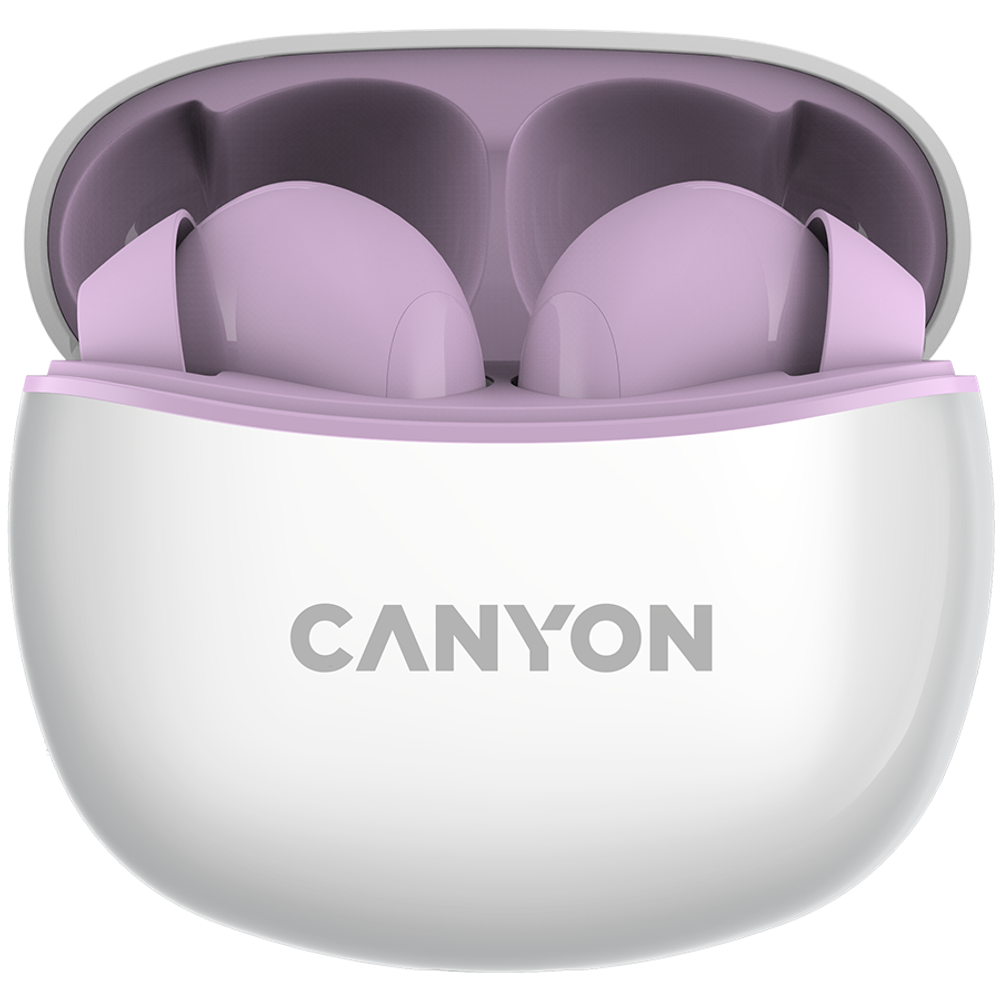CANYON TWS-5 Bežične Bluetooth Slušalice, Ljubičaste slika 1