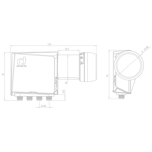 Inverto LNB Quad, šum 0,2 dB, Ultra, DVB-S2 ( HD - UHD ) - IDLT-QDL412-ULTRA-OPN slika 4