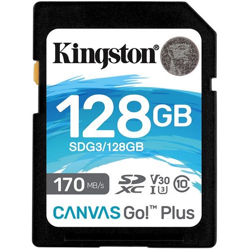 Kingston Canvas Go! Plus SD kartica, 128GB, 170MB/s čitanje, 90MB/s pisanje slika 1