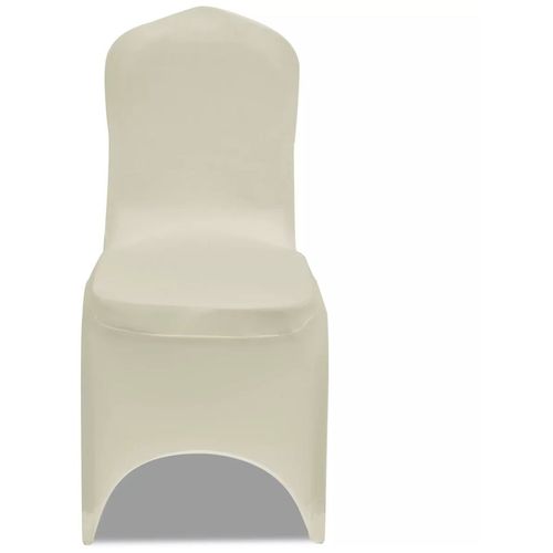 Rastezljiva presvlaka za stolicu, krem bijela, 50 kom slika 8