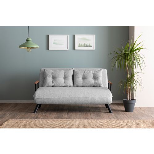 Sando 2-sed Teddy Tkanina - Sivi Sofa-Krevet slika 2