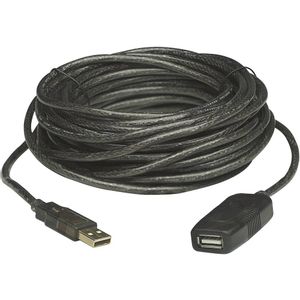 Manhattan USB kabel USB 2.0 USB-A utikač, USB-A utičnica 10.00 m crna  150248