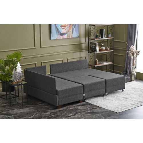 Atelier Del Sofa Kutna garnitura na razvlačenje FLY, lijeva, antracit, Fly Left - Anthracite slika 4