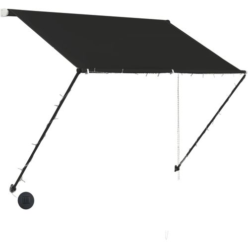 Tenda na uvlačenje s LED svjetlima 150 x 150 cm antracit slika 11