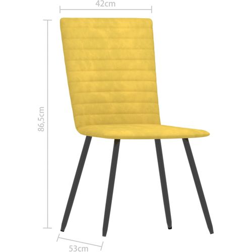 Blagovaonske stolice 6 kom žute baršunaste slika 28