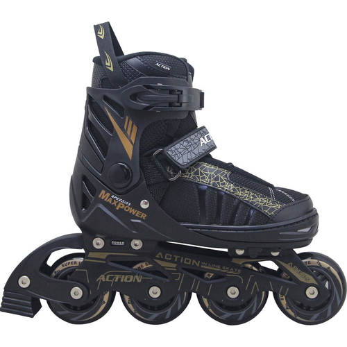 ROLER PW132B BLACK/GOLD ALU S(31-34) ABEC5 PU ACTION 2021 PAR slika 1