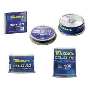 CD-R Traxdata 700 MB/80min 52x, cake, 10/1