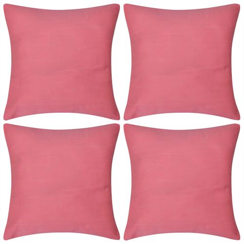 130936 4 Pink Cushion Covers Cotton 80 x 80 cm slika 9