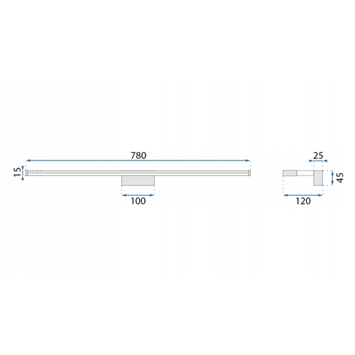 TOOLIGHT LED ZIDNA SVJETILJKA U KUPAONICI PREKO ZRCALA 15W 68,5CM APP370-1W CHROME slika 13