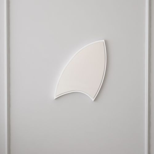 Damla Medium - White White Decorative Chipboard Mirror slika 2