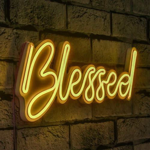 Wallity Ukrasna plastična LED rasvjeta, Blessed - Yellow slika 9