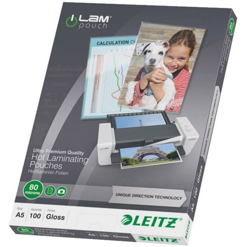 Leitz folija za laminiranje DIN A5 80 micron sjajna  100 St. slika 6