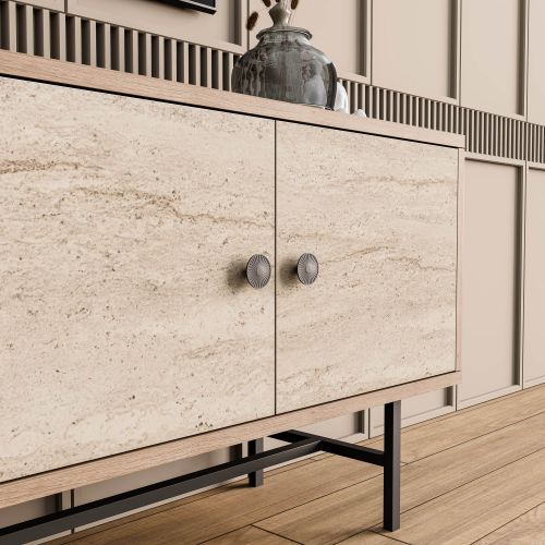 Woody Fashion TV stalak DIAMOND 4042, boja hrasta, boja Travertine slika 5