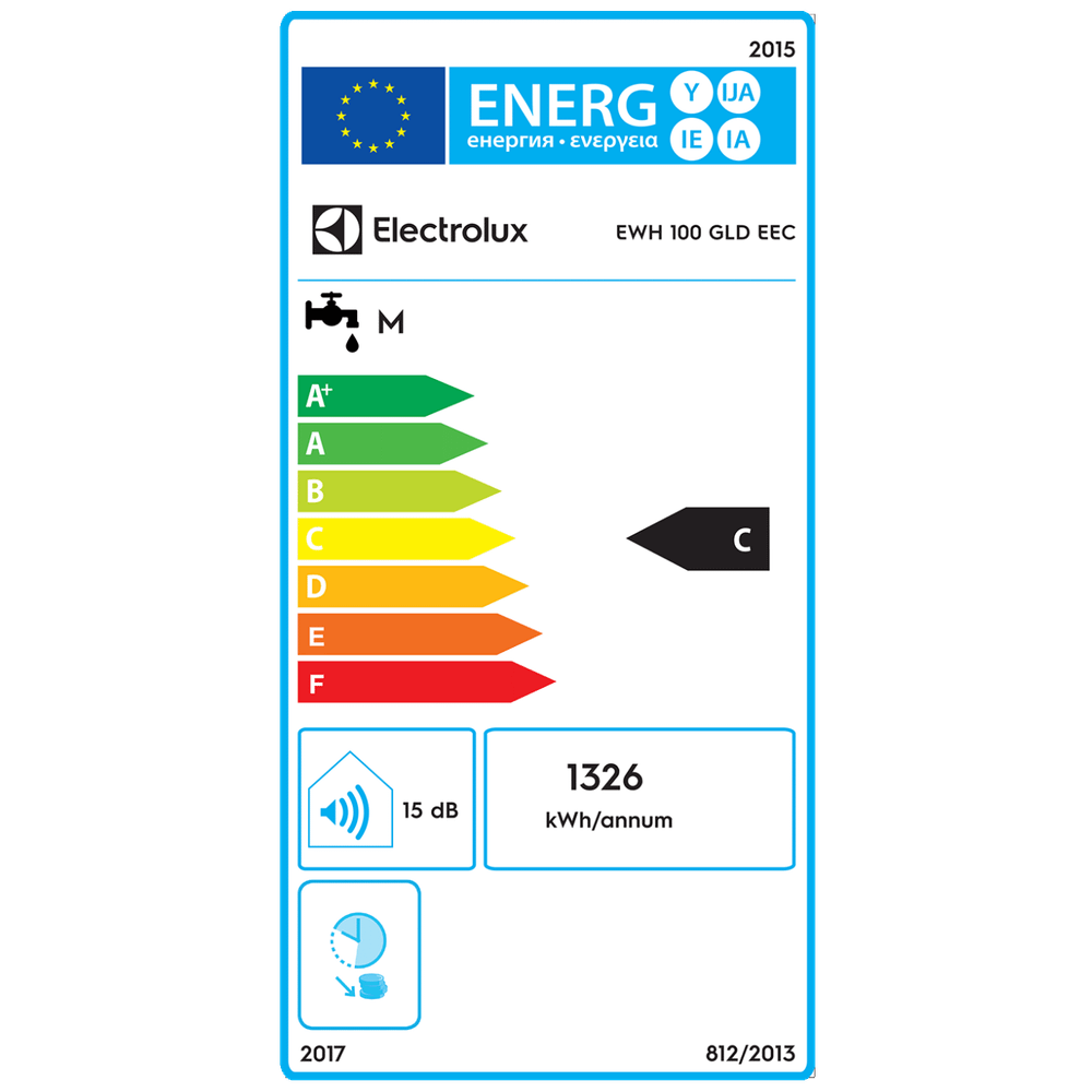 Electrolux Bojler 100 lit., 2000W, X-Heat suhi grijaći element - EWH 100 GLD EEC slika 6