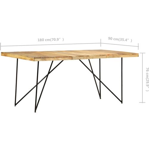 Blagovaonski stol od masivnog drva manga 180 x 90 x 76 cm slika 37