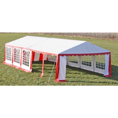 Pokrivač šatora za zabave i bočni paneli 10 x 5 m Crveni i bijeli slika 11