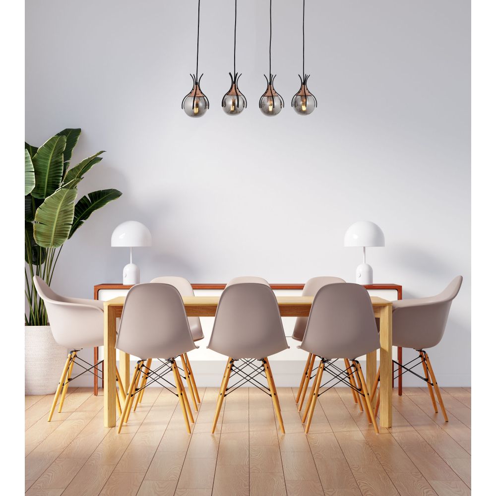 Elegantni Luster AV-1766-4Y-BSY u Crno-Brončanoj Boji slika 1