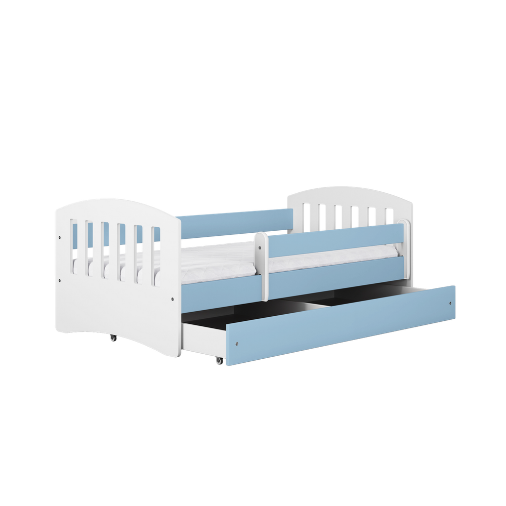 Drveni dječji krevet Classic sa ladicom - 160x80cm - Plavi slika 5