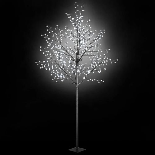 Božićno drvo s LED žaruljama u obliku cvijeta IP44 300 cm bijelo slika 10