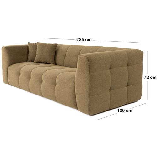 Cady - Khaki Khaki 3-Seat Sofa slika 12