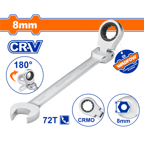 Wadfow vilasti ključ sa račnom i krckalicom 8 mm  WSA6108 slika 1