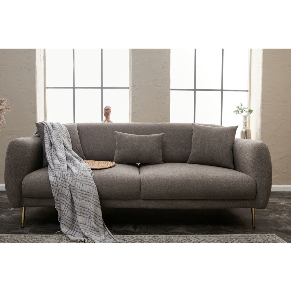 Simena - Siva Zlatna Sofa na Razvlačenje za 3 Osobe slika 1