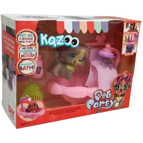 Kolekcionarski psić KAZOO K-9001 Pet Party sa Setom za Kupanje slika 1