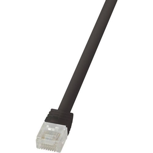 LogiLink CF2113U RJ45 mrežni kabel, Patch kabel cat 6 U/UTP 20.00 m crna visokofleksibilan 1 St. slika 3