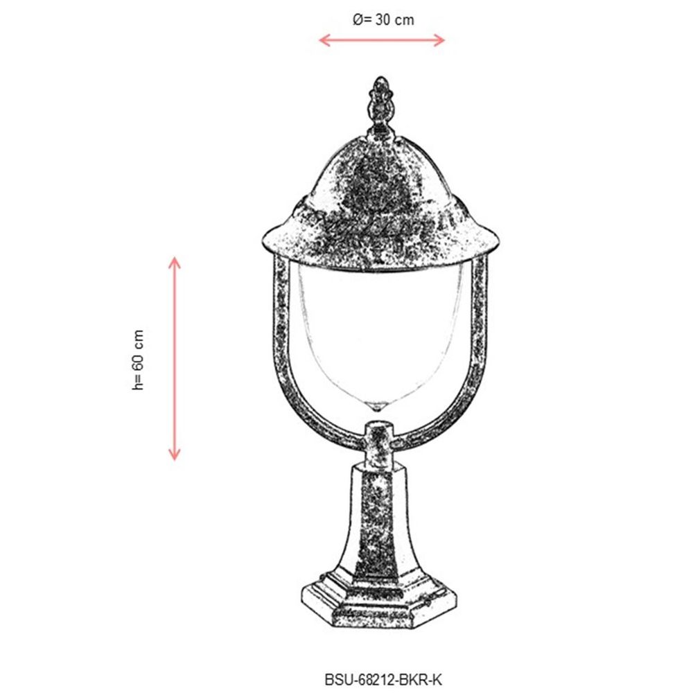 BSU-68212-BKR-K Smeđa Spoljašnja Zidna Lampa slika 3