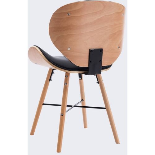 Blagovaonske stolice od umjetne kože i drva 2 kom crne slika 38