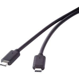 USB 3.0Gene 2 [1x muški konektor USB-C® - 1x muški konektor USB-C®] 1.50 m crna pozlaćeni kontakti Renkforce
