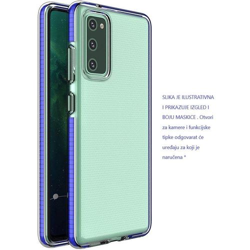 Spring Case prozirna zaštitna gel maska sa okvirom u boji za Samsung Galaxy A12 / Galaxy M12 slika 1