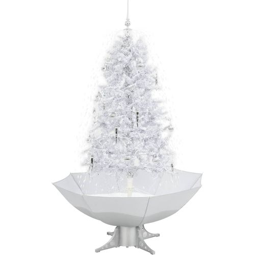 Božićno drvce koje sniježi sa stalkom bijelo 170 cm slika 33