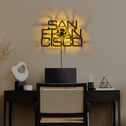 San Francisco Black Wall Lamp slika 1