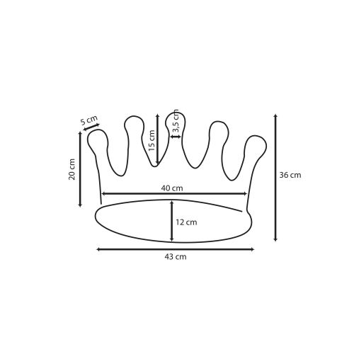 Opviq dekorativna zidna led svjetiljka, King - Large - White slika 8