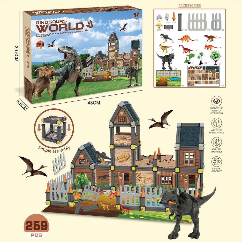 Kocke za slaganje Dinosaurs World slika 1