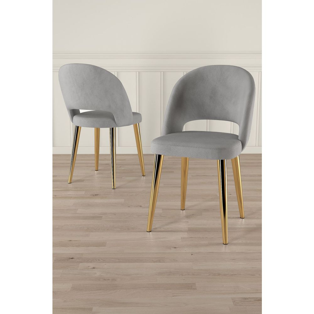 Set Stolica (6 Komada) Pane - Boje: Siva, Zlatna slika 1