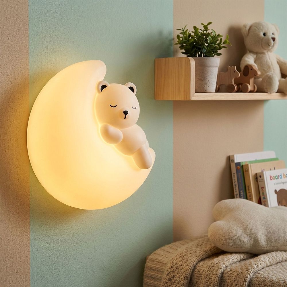 LED zidna svjetiljka G181-W medo na mjesecu slika 2