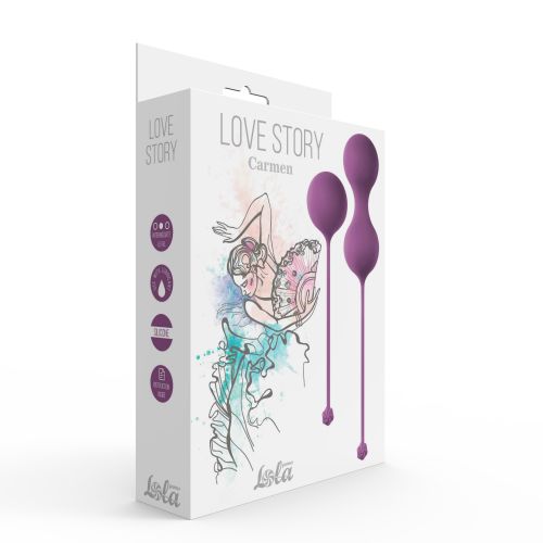 Vaginalne kuglice Lola games Set for Easy and Medium Level Love Story Carmen Lavender Sunset slika 1