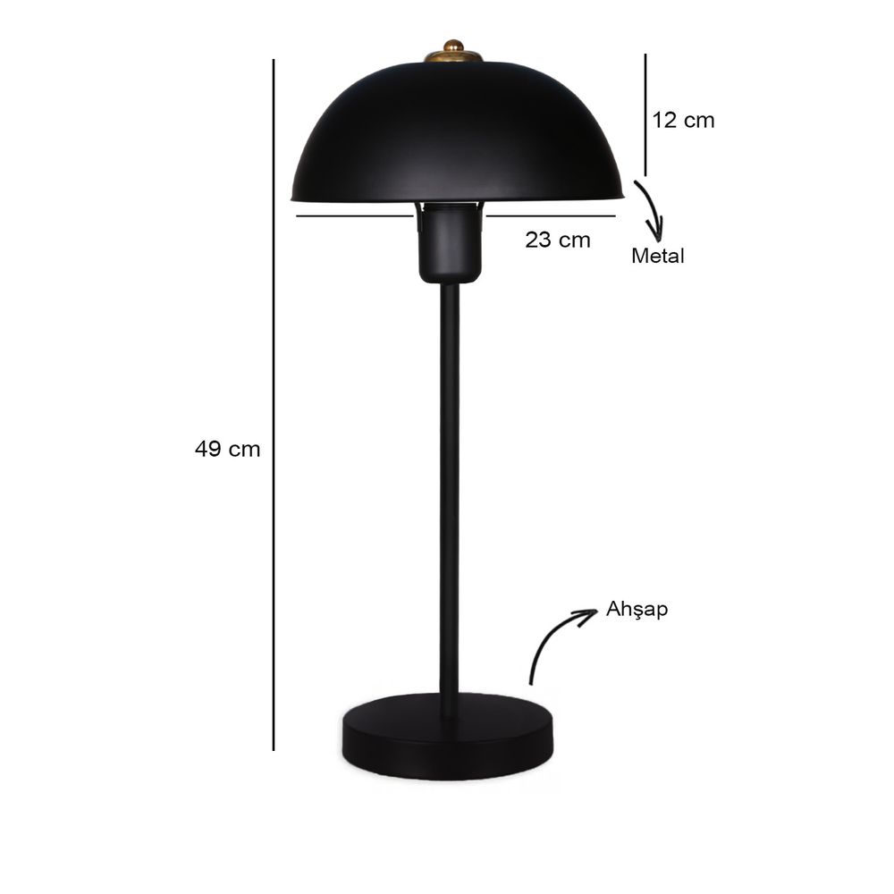 AYD-2943 Crna Stolna Lampa slika 4